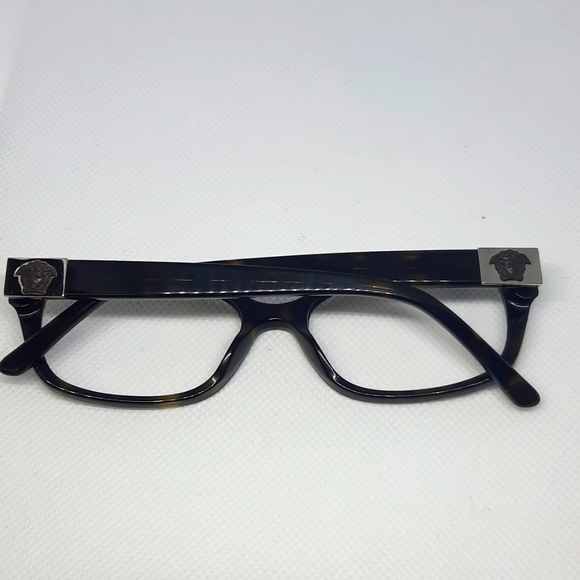 VERSACE mod 3148 c.108 52-16-135 + CUSTOM CLIP-ON Rx Eyeglass Frame, Pre-Owned - Picture 7 of 8